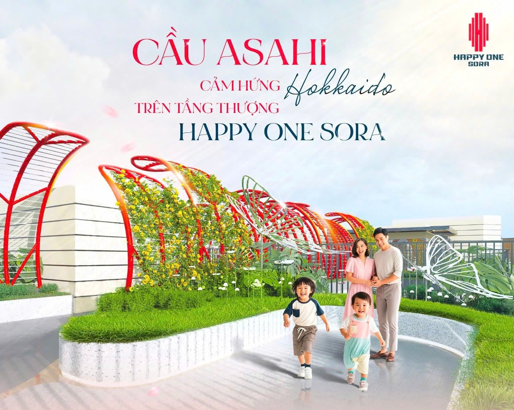 Cầu Asahi cảm hứng Hokkaido tầng thượng HAPPY ONE SORA 🌸