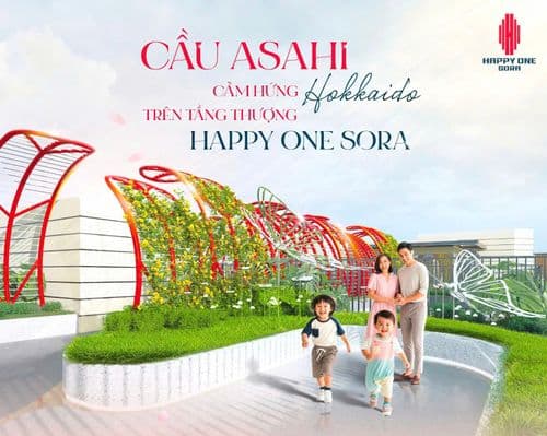 Cầu Asahi cảm hứng Hokkaido tầng thượng HAPPY ONE SORA 🌸